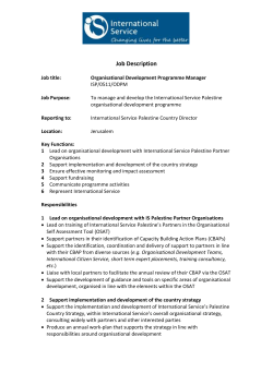 Job Description - International Service