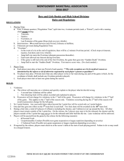 MBA Rules - Montgomery Basketball Association