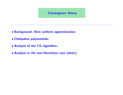 Convergence theory &bull; Background
