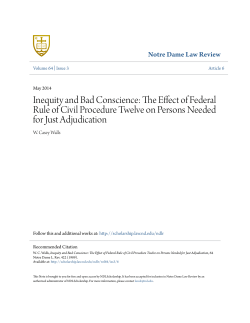 The Effect of Federal Rule of Civil Procedure