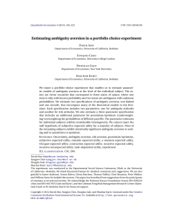 Estimating ambiguity aversion in a portfolio choice experiment