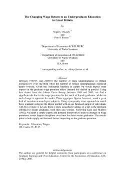 The Changing Wage Return to an Undergraduate Education in