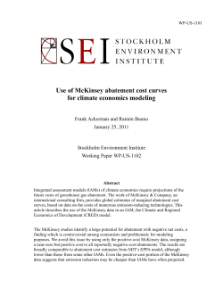 Use of McKinsey abatement cost curves for climate economics