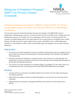 (MAP®) for Primary Grades Crosswalk