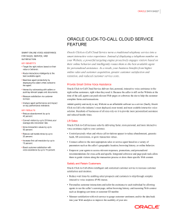 Oracle Live Help Interactions On Demand: The Click-to