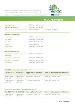 ECDC application form (MSWord)