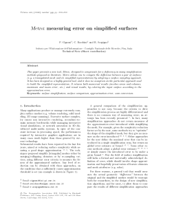 Metro - Visual Computing Lab - Consiglio Nazionale delle Ricerche