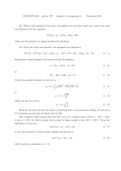 GS/ECON 5010 section &ldquo;B&rdquo;` Answers to Assignment 3 November