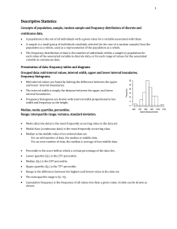 Descriptive Statistics