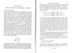the system of modal logic - HIST