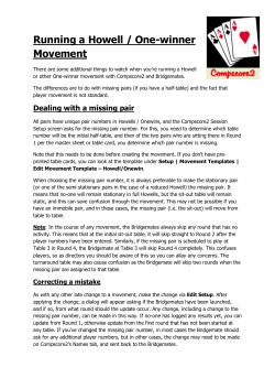 Running a Howell / One-winner Movement