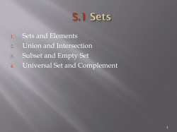 5.1 Sets