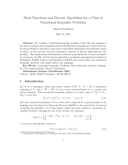 Merit Functions and Descent Algorithms for a Class of Variational