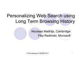Personalizing Web Search