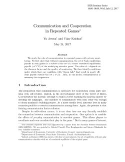 Communication and Cooperation in Repeated Games"