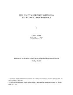 term structure of interest rate models