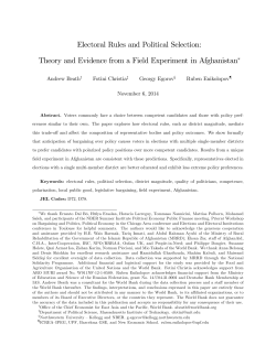 Electoral Rules and Political Selection: Theory and Evidence from a
