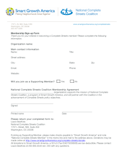 Membership Sign-up Form Thank you for your interest in becoming