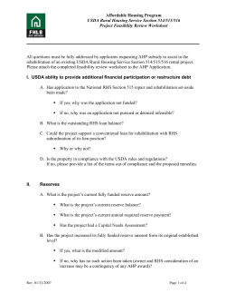 Exhibit M - USDA RH Sect 515 Project Feasibility Review Worksheet