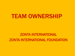 team ownership - Zonta District 11