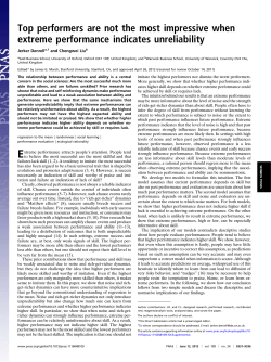 Top performers are not the most impressive when