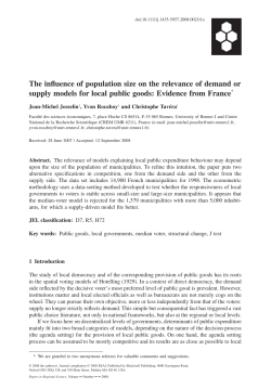 The influence of population size on the relevance of demand or