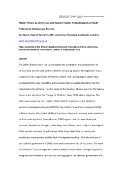 Activity Theory as a Reflective and Analytic Tool for Action Research