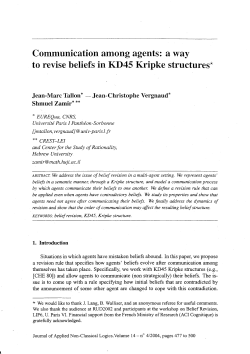 Communication among agents: away to revise beliefs in KD45