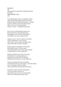 Prospect of the Grand Clare Hall Cricket Match played Midsummers