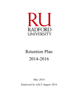 Retention Plan - Radford University