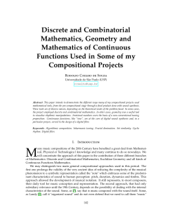 Discrete and Combinatorial Mathematics, Geometry and