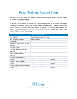 Fuzer NV / SA - Chauss&eacute;e de Bruxelles 408, 1300 Wavre, Belgium