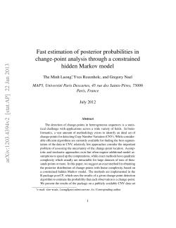 Fast estimation of posterior probabilities in change-point