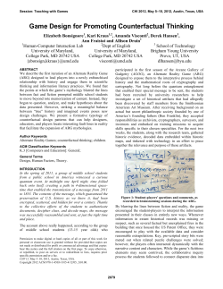 Game Design for Promoting Counterfactual Thinking