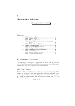 3 Mathematical Induction