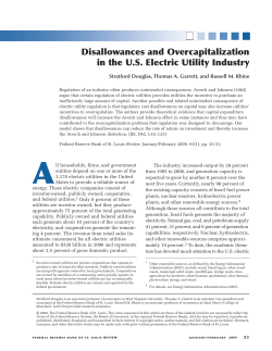 Disallowances and Overcapitalization in the US Electric Utility Industry