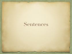 Sentence keynote.key - South McKeel Academy
