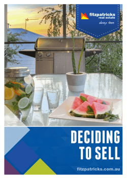deciding to sell - Fitzpatricks Real Estate