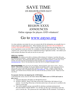 Handout for parents about online registration