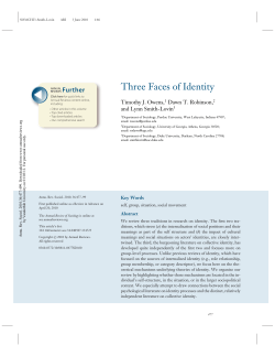 Three Faces of Identity - Characteristics of College Majors