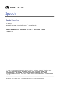 Capital Discipline