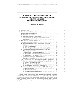 a rational design theory of transgovernmentalism