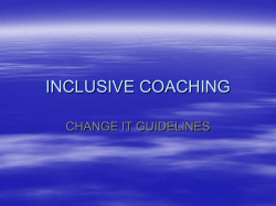 inclusive coaching - Pine Rivers Netball