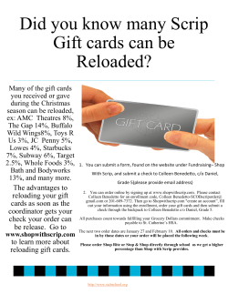 Did you know many Scrip Gift cards can be Reloaded?