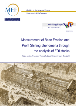 Measurement of Base Erosion and Profit Shifting phenomena