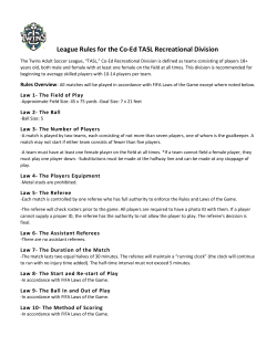 TASL League Rule