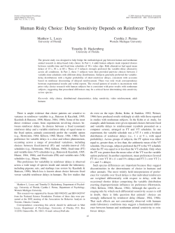 Human Risky Choice: Delay Sensitivity Depends