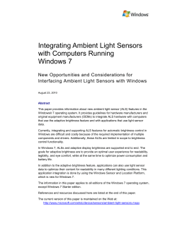 Ambient Light Sensor Integration Checklist