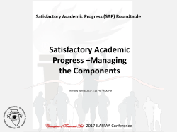 (SAP) Roundtable Satisfactory Academic Progress