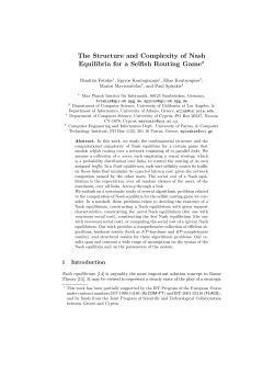 The Structure and Complexity of Nash Equilibria for a Selfish